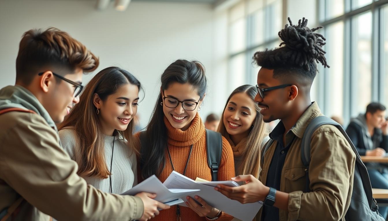 Students working in research laboratory